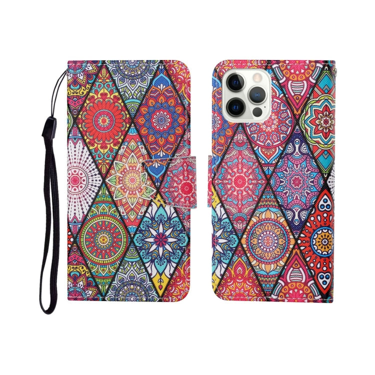 For iPhone 12 Pro Max Painted Pattern Horizontal Flip Leathe Case