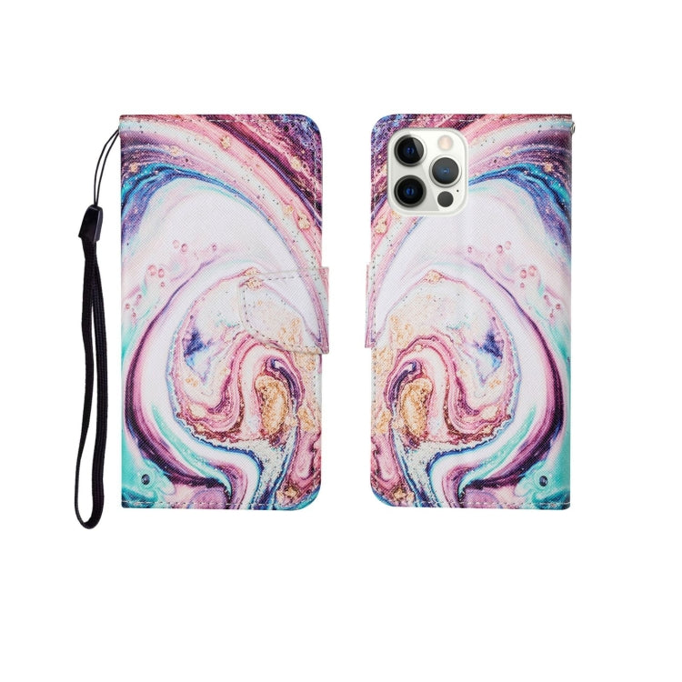 For iPhone 12 Pro Max Painted Pattern Horizontal Flip Leathe Case