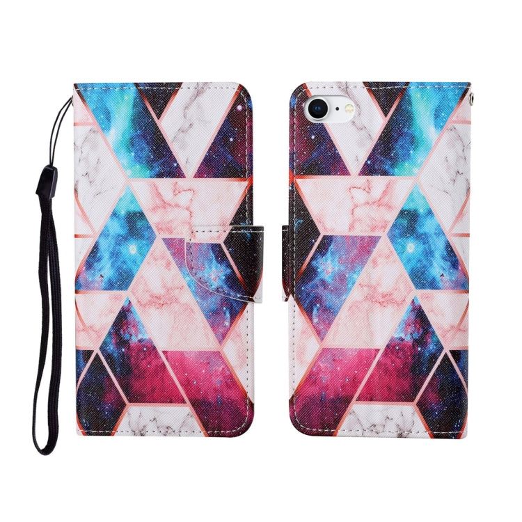 For iPhone SE (2020)/ 7 /8 Painted Pattern Horizontal Flip Leathe Case