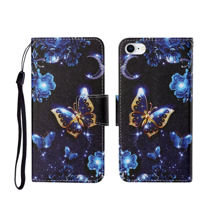 For iPhone SE (2020)/ 7 /8 Painted Pattern Horizontal Flip Leathe Case