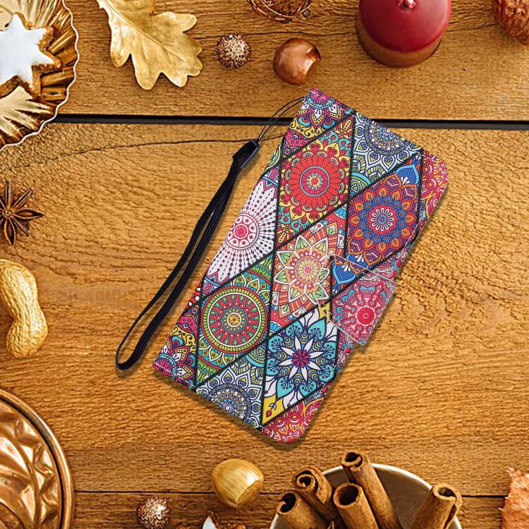 For iPhone SE (2020)/ 7 /8 Painted Pattern Horizontal Flip Leathe Case