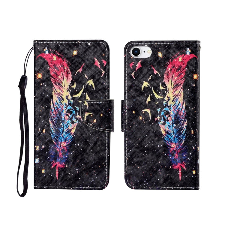 For iPhone SE (2020)/ 7 /8 Painted Pattern Horizontal Flip Leathe Case