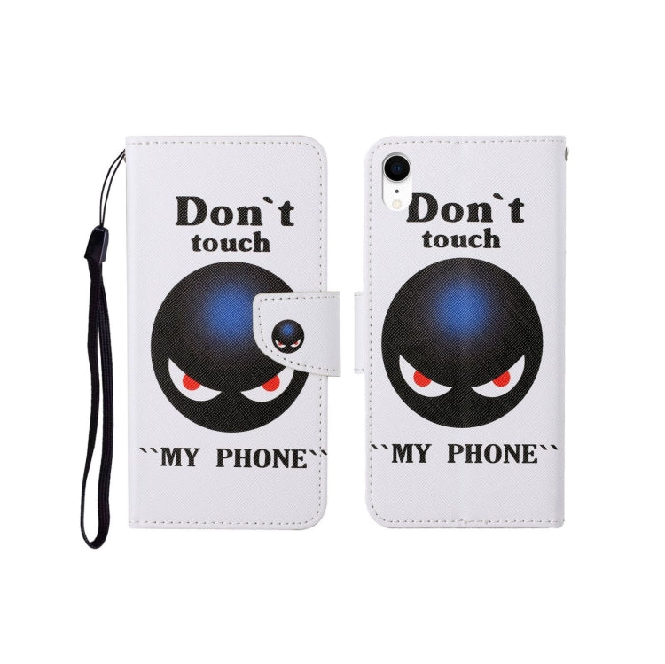 For iPhone XS Max Painted Pattern Horizontal Flip Leathe Case