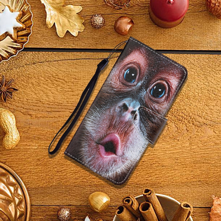 For iPhone XS Max Painted Pattern Horizontal Flip Leathe Case