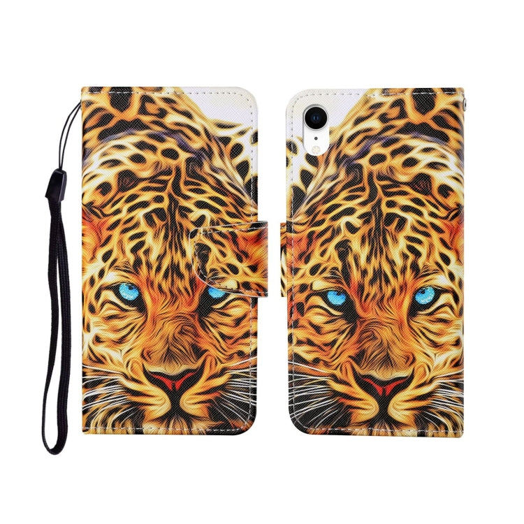 For iPhone XS Max Painted Pattern Horizontal Flip Leathe Case