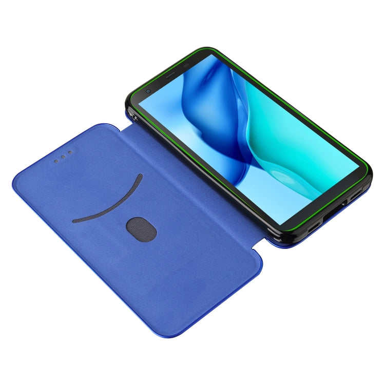 For Blackview BV6300 Pro Carbon Fiber Texture Horizontal Flip TPU + PC + PU Leather Case with Card Slot