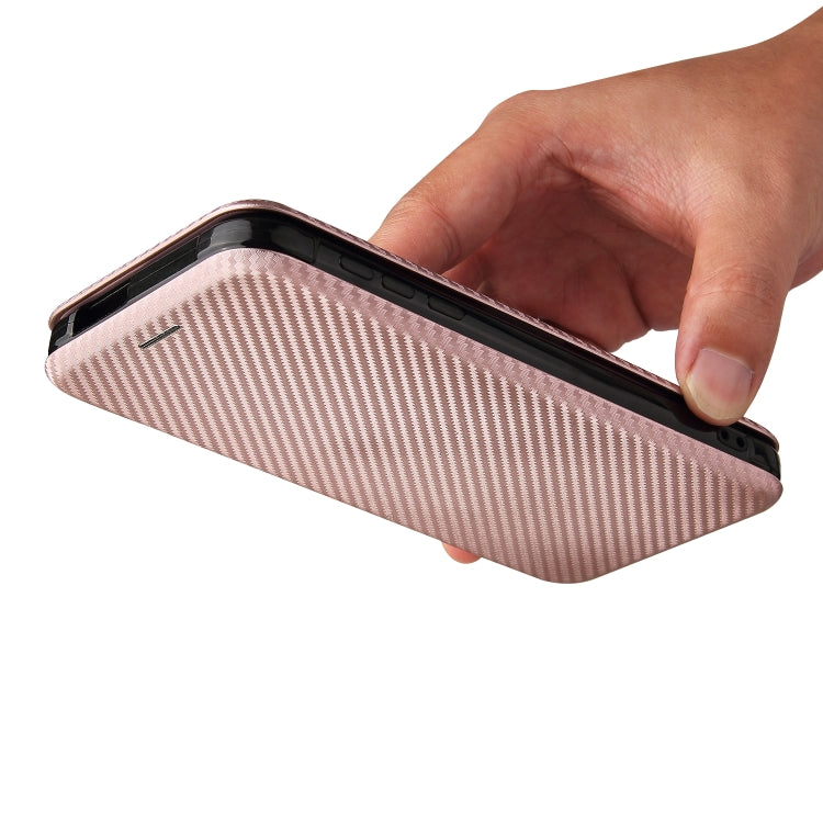 For Blackview BV6300 Pro Carbon Fiber Texture Horizontal Flip TPU + PC + PU Leather Case with Card Slot