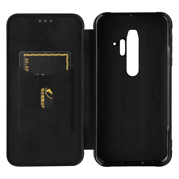 For Blackview BV6300 Pro Carbon Fiber Texture Horizontal Flip TPU + PC + PU Leather Case with Card Slot