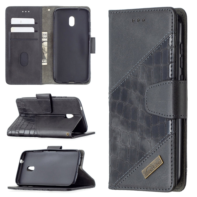 For Nokia C1 Plus Matching Color Crocodile Texture Horizontal Flip PU Leather Case with Wallet & Holder & Card Slots