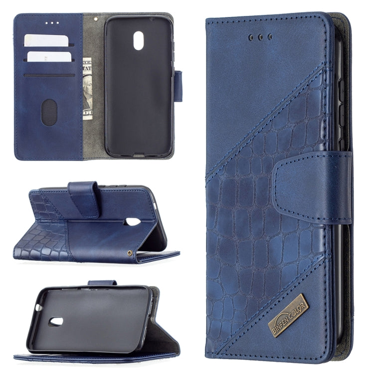 For Nokia C1 Plus Matching Color Crocodile Texture Horizontal Flip PU Leather Case with Wallet & Holder & Card Slots