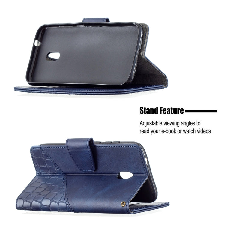For Nokia C1 Plus Matching Color Crocodile Texture Horizontal Flip PU Leather Case with Wallet & Holder & Card Slots