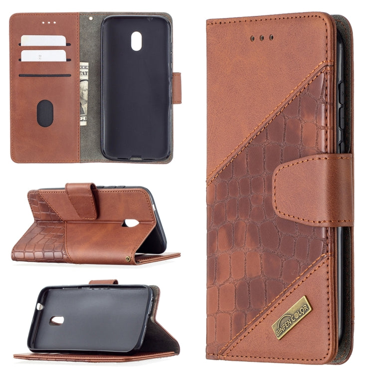 For Nokia C1 Plus Matching Color Crocodile Texture Horizontal Flip PU Leather Case with Wallet & Holder & Card Slots