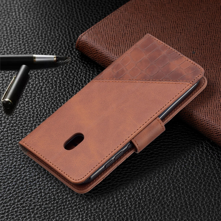 For Nokia C1 Plus Matching Color Crocodile Texture Horizontal Flip PU Leather Case with Wallet & Holder & Card Slots