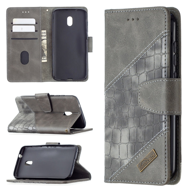 For Nokia C1 Plus Matching Color Crocodile Texture Horizontal Flip PU Leather Case with Wallet & Holder & Card Slots