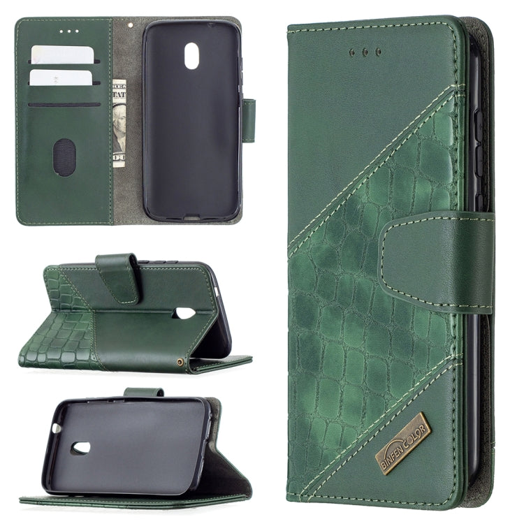 For Nokia C1 Plus Matching Color Crocodile Texture Horizontal Flip PU Leather Case with Wallet & Holder & Card Slots