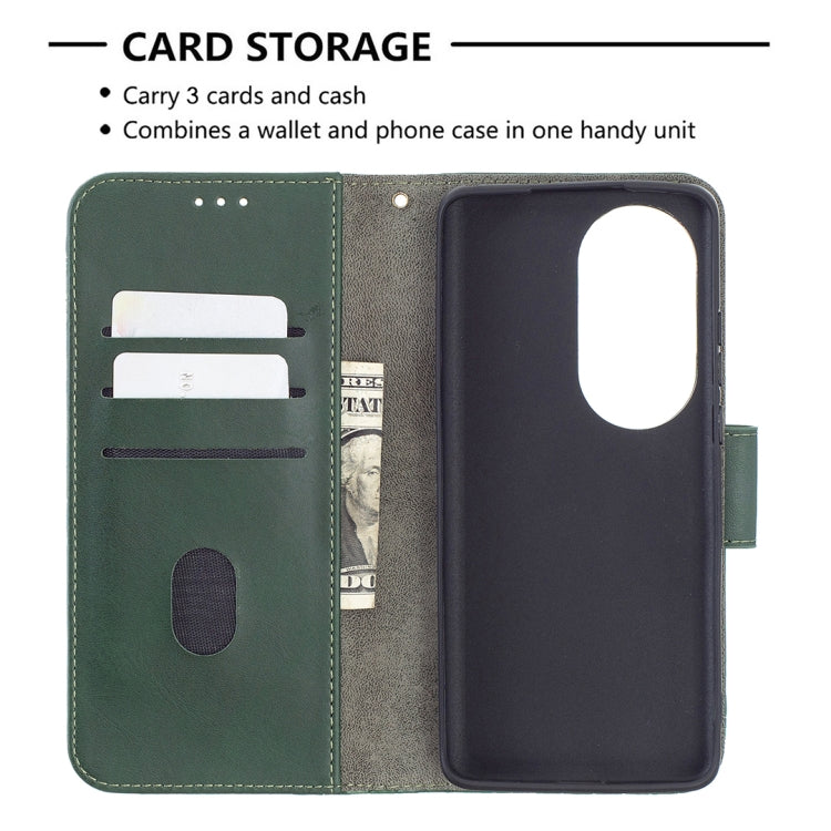 For Huawei P50 Pro Matching Color Crocodile Texture Horizontal Flip PU Leather Case with Wallet & Holder & Card Slots