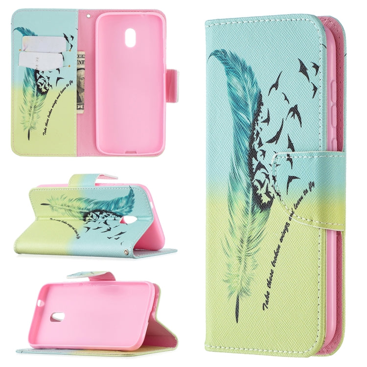 For Nokia C1 Plus Colored Drawing Pattern Horizontal Flip Leather Case with Holder & Card Slots & Wallet