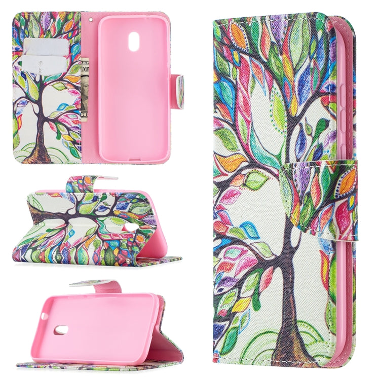 For Nokia C1 Plus Colored Drawing Pattern Horizontal Flip Leather Case with Holder & Card Slots & Wallet