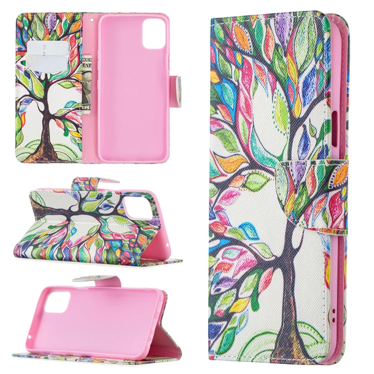 For LG K42 Colored Drawing Pattern Horizontal Flip Leather Case with Holder & Card Slots & Wallet