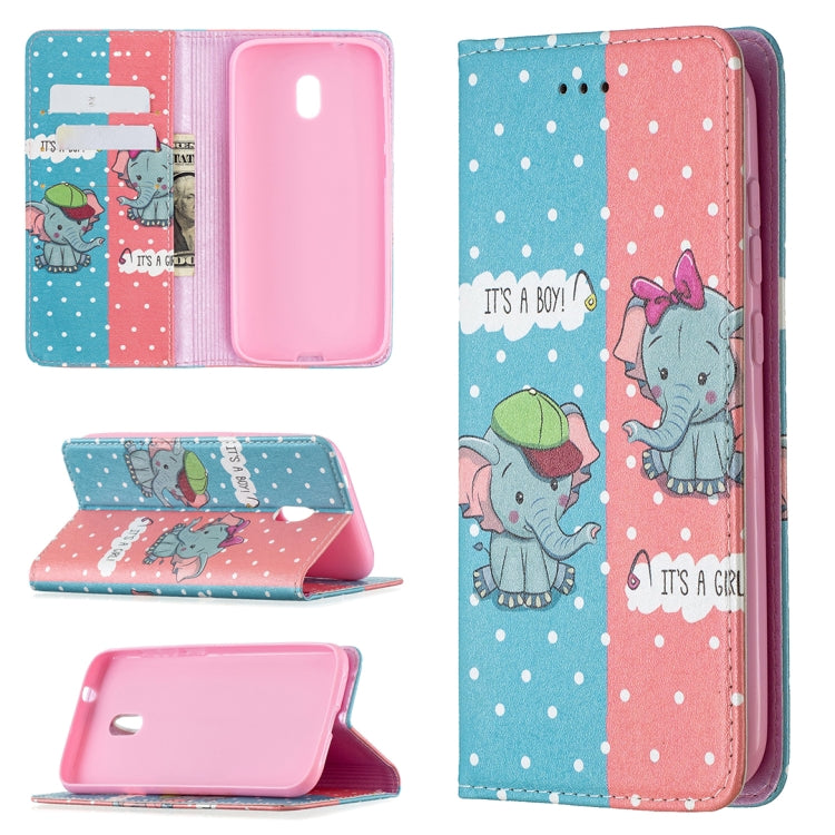For Nokia C1 Plus Colored Drawing Pattern Invisible Magnetic Horizontal Flip PU Leather Case with Holder & Card Slots & Wallet