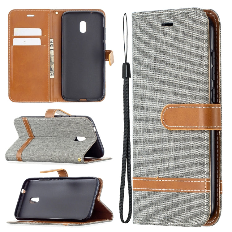 For Nokia C1 Plus Color Matching Denim Texture Horizontal Flip Leather Case with Holder & Card Slots & Wallet & Lanyard