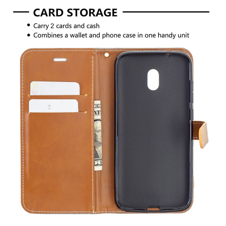 For Nokia C1 Plus Color Matching Denim Texture Horizontal Flip Leather Case with Holder & Card Slots & Wallet & Lanyard