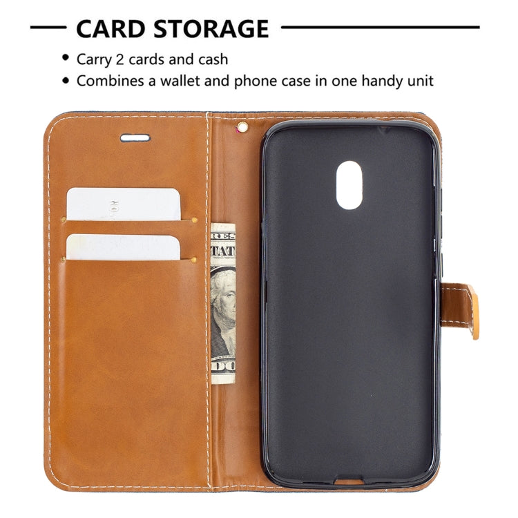 For Nokia C1 Plus Color Matching Denim Texture Horizontal Flip Leather Case with Holder & Card Slots & Wallet & Lanyard