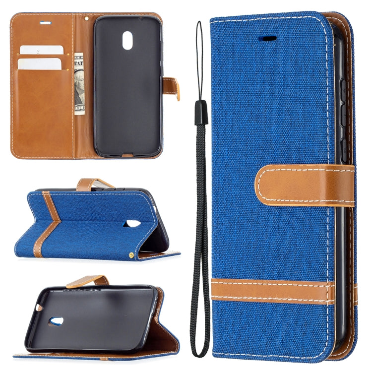 For Nokia C1 Plus Color Matching Denim Texture Horizontal Flip Leather Case with Holder & Card Slots & Wallet & Lanyard