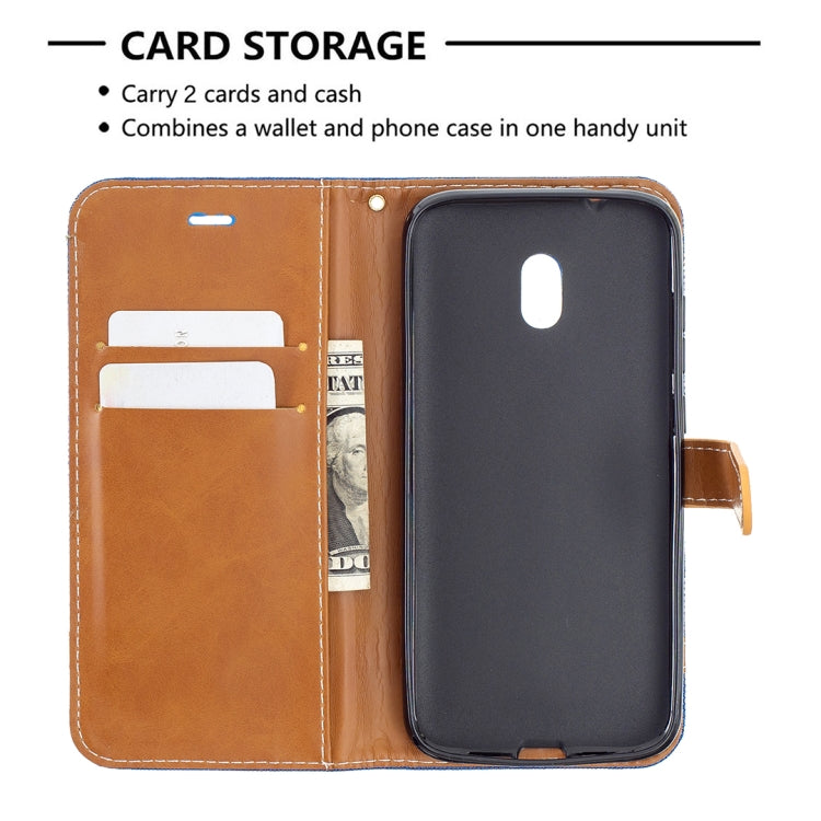 For Nokia C1 Plus Color Matching Denim Texture Horizontal Flip Leather Case with Holder & Card Slots & Wallet & Lanyard