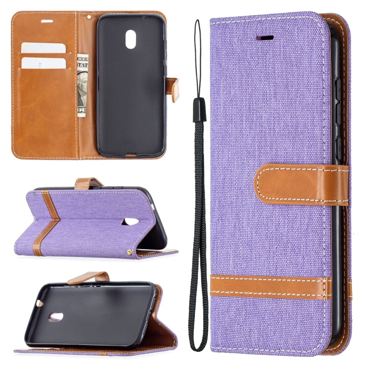 For Nokia C1 Plus Color Matching Denim Texture Horizontal Flip Leather Case with Holder & Card Slots & Wallet & Lanyard