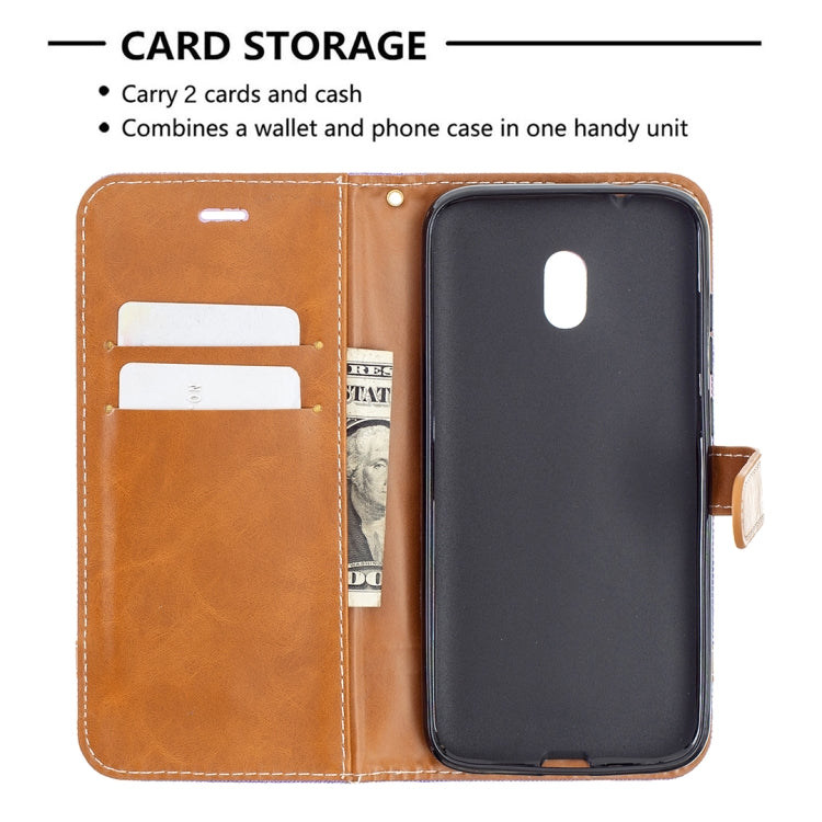 For Nokia C1 Plus Color Matching Denim Texture Horizontal Flip Leather Case with Holder & Card Slots & Wallet & Lanyard