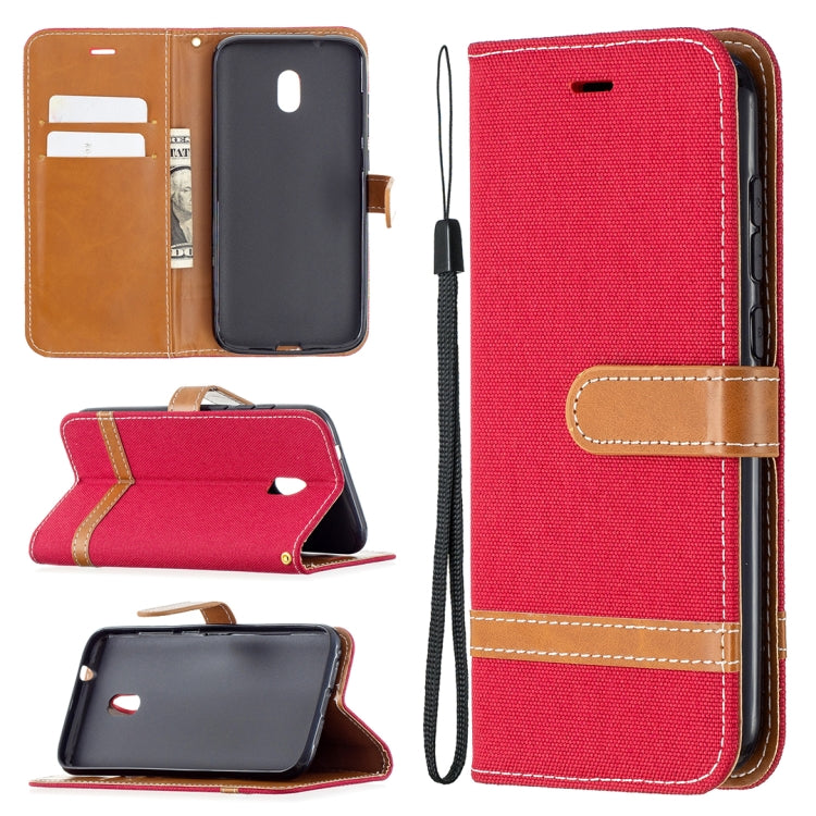 For Nokia C1 Plus Color Matching Denim Texture Horizontal Flip Leather Case with Holder & Card Slots & Wallet & Lanyard