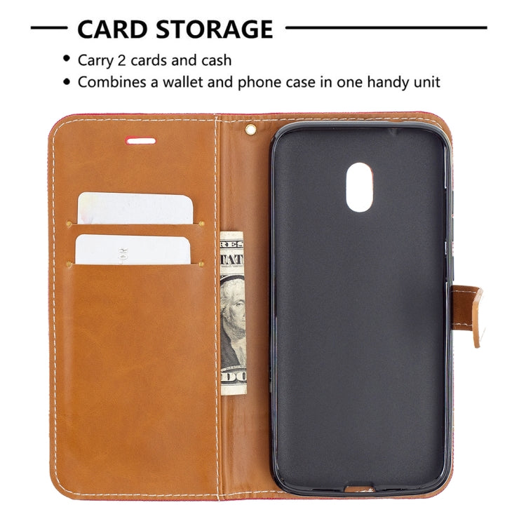 For Nokia C1 Plus Color Matching Denim Texture Horizontal Flip Leather Case with Holder & Card Slots & Wallet & Lanyard