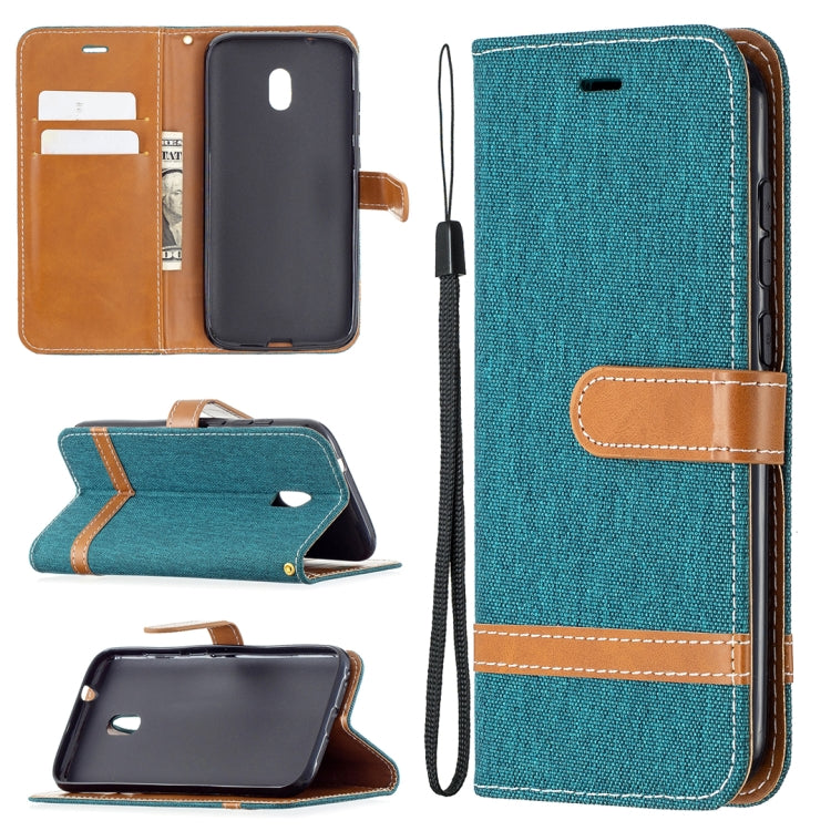 For Nokia C1 Plus Color Matching Denim Texture Horizontal Flip Leather Case with Holder & Card Slots & Wallet & Lanyard