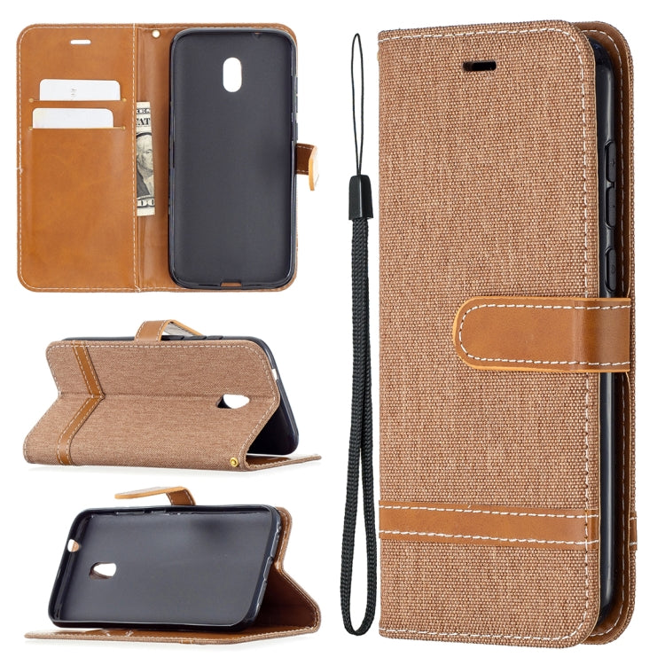 For Nokia C1 Plus Color Matching Denim Texture Horizontal Flip Leather Case with Holder & Card Slots & Wallet & Lanyard