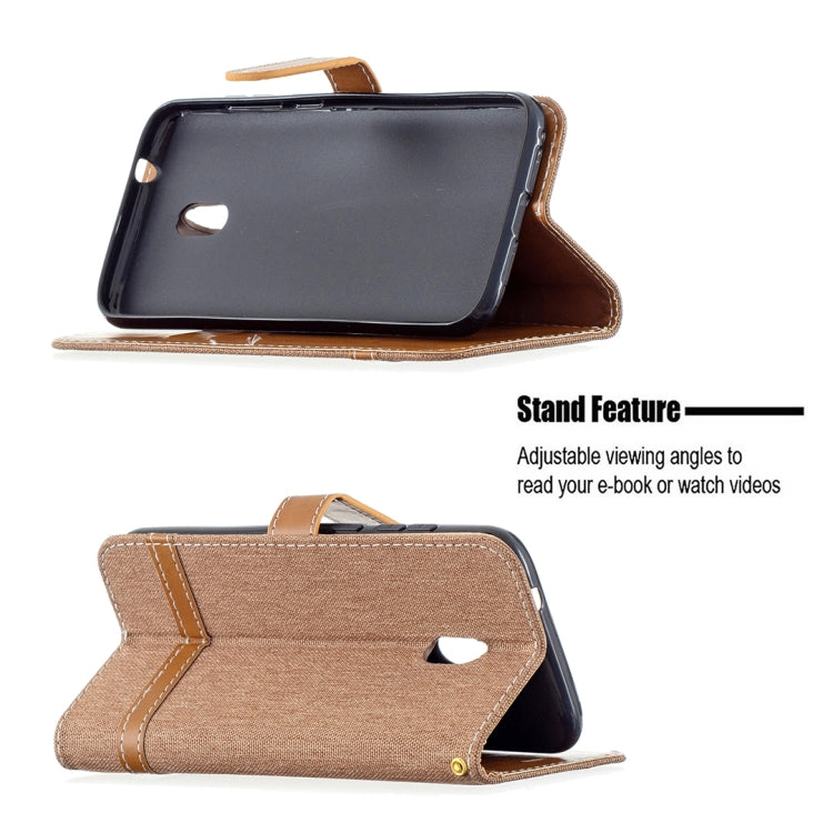 For Nokia C1 Plus Color Matching Denim Texture Horizontal Flip Leather Case with Holder & Card Slots & Wallet & Lanyard