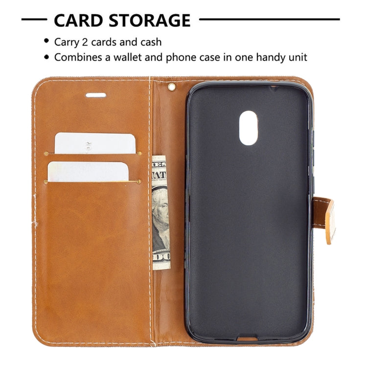 For Nokia C1 Plus Color Matching Denim Texture Horizontal Flip Leather Case with Holder & Card Slots & Wallet & Lanyard
