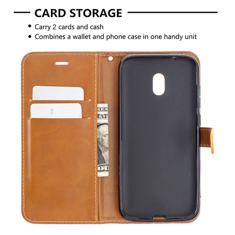 For Nokia C1 Plus Color Matching Denim Texture Horizontal Flip Leather Case with Holder & Card Slots & Wallet & Lanyard