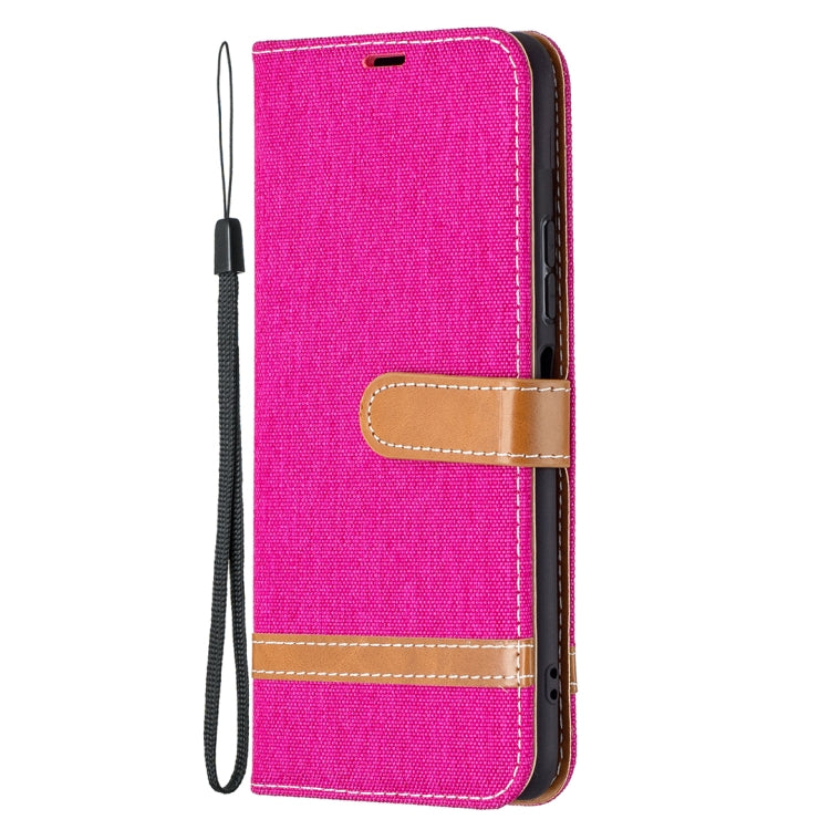 For Xiaomi Redmi Note 10 Pro Color Matching Denim Texture Horizontal Flip Leather Case with Holder & Card Slots & Wallet & Lanyard