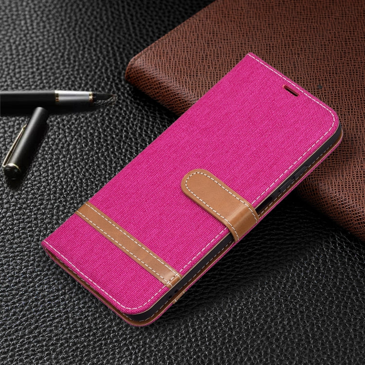 For Xiaomi Redmi Note 10 Pro Color Matching Denim Texture Horizontal Flip Leather Case with Holder & Card Slots & Wallet & Lanyard