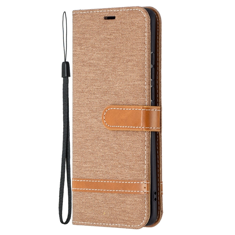 For Huawei P50 Pro Color Matching Denim Texture Horizontal Flip Leather Case with Holder & Card Slots & Wallet & Lanyard