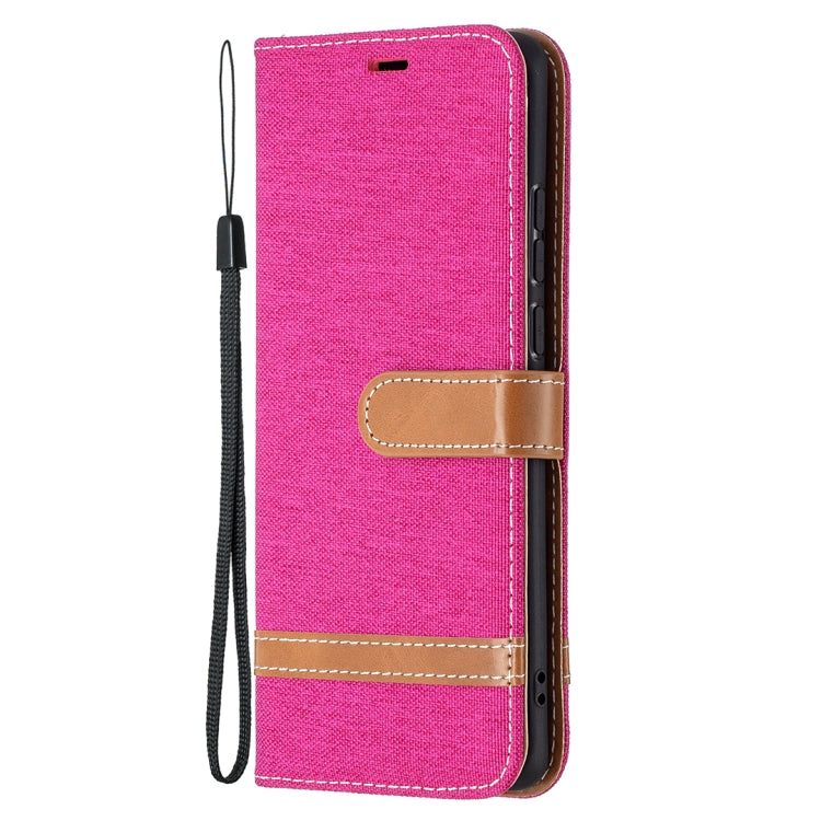 For Huawei P50 Pro Color Matching Denim Texture Horizontal Flip Leather Case with Holder & Card Slots & Wallet & Lanyard