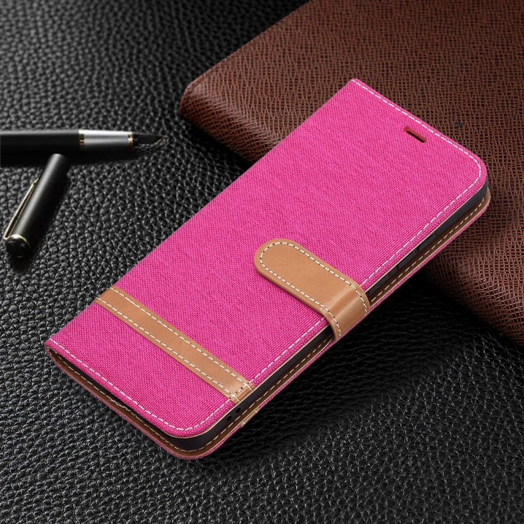 For Huawei P50 Pro Color Matching Denim Texture Horizontal Flip Leather Case with Holder & Card Slots & Wallet & Lanyard