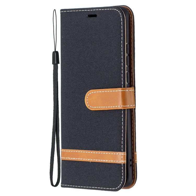 For Huawei P50 Pro Color Matching Denim Texture Horizontal Flip Leather Case with Holder & Card Slots & Wallet & Lanyard