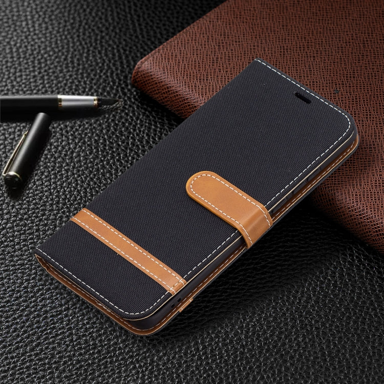 For Huawei P50 Pro Color Matching Denim Texture Horizontal Flip Leather Case with Holder & Card Slots & Wallet & Lanyard