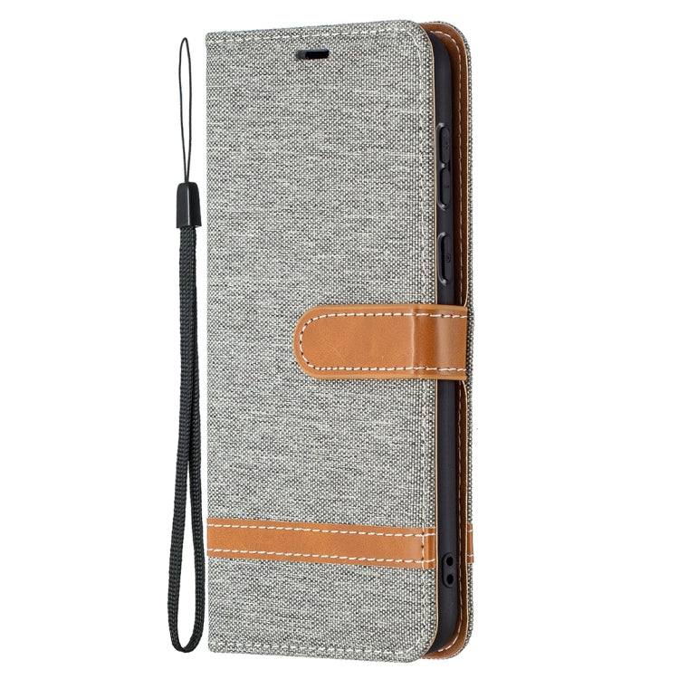 For Huawei P50 Color Matching Denim Texture Horizontal Flip Leather Case with Holder & Card Slots & Wallet & Lanyard