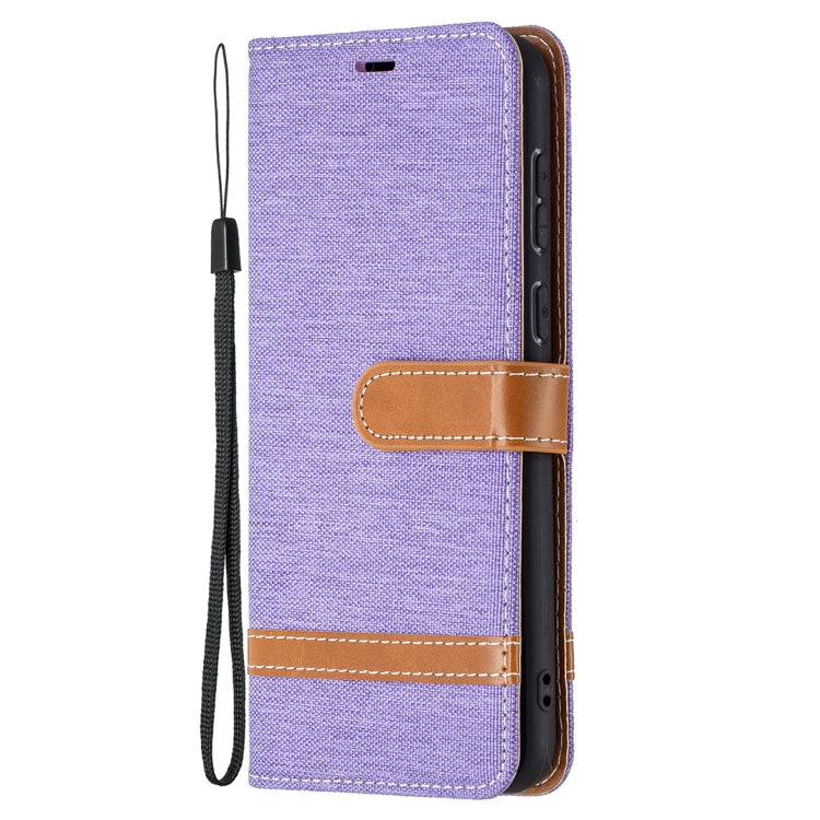 For Huawei P50 Color Matching Denim Texture Horizontal Flip Leather Case with Holder & Card Slots & Wallet & Lanyard