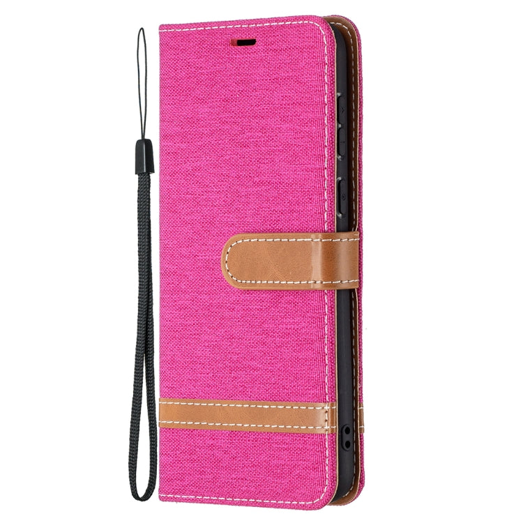 For Huawei P50 Color Matching Denim Texture Horizontal Flip Leather Case with Holder & Card Slots & Wallet & Lanyard
