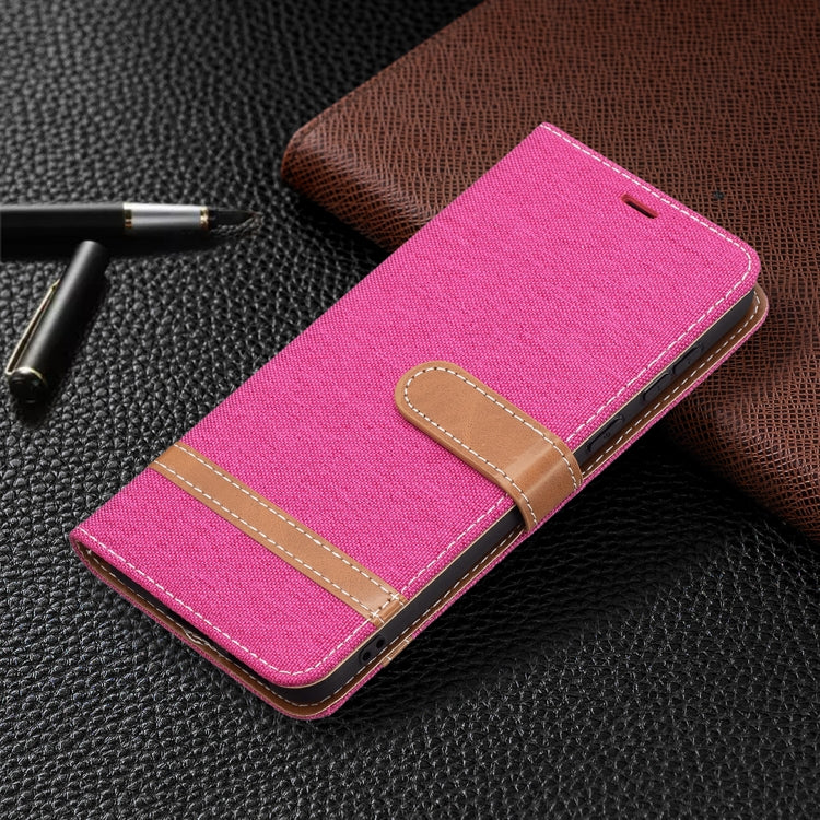 For Huawei P50 Color Matching Denim Texture Horizontal Flip Leather Case with Holder & Card Slots & Wallet & Lanyard