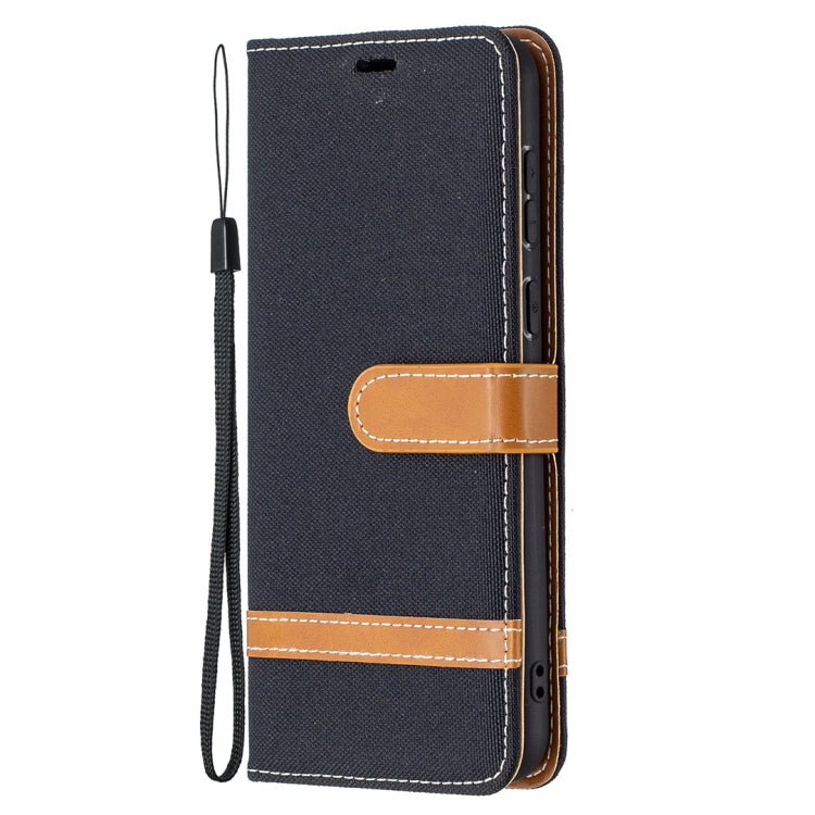 For Huawei P50 Color Matching Denim Texture Horizontal Flip Leather Case with Holder & Card Slots & Wallet & Lanyard